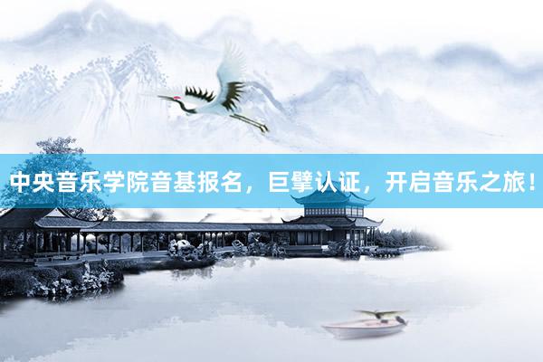 中央音乐学院音基报名，巨擘认证，开启音乐之旅！